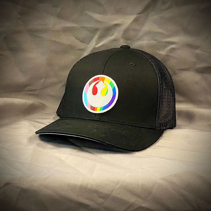 Pride Rebel Alliance Embroidered Patch Hat - White