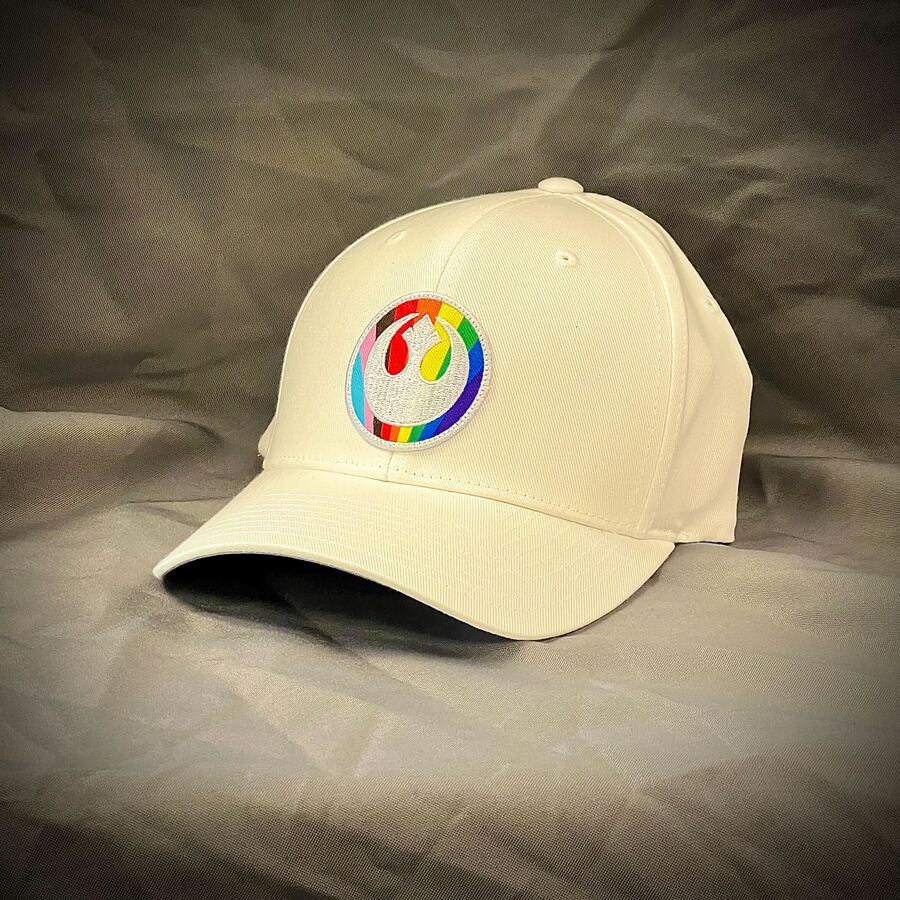 Pride Rebel Alliance Embroidered Patch Hat - Black Structured Flexfit