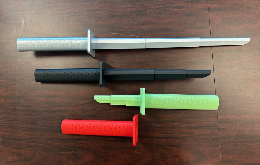 3D Printed Collapsable Ninja Sword